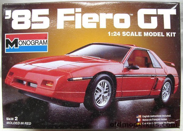 Monogram 1/24 1985 Pontiac Fiero GT, 85-2242 plastic model kit